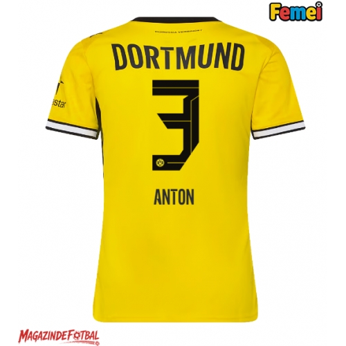 Borussia Dortmund Waldemar Anton #3 Tricou Fotbal Replică 2026-27 Femei Acasa Borussia Dortmund Waldemar Anton #3 Tricou Fotbal Replică 2026-27 Femei Acasa